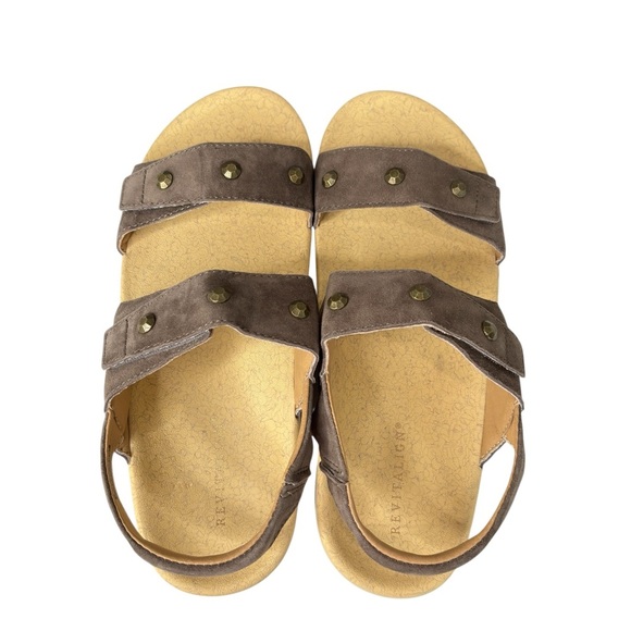 REVITALIGN Orthotic Terra Wedge Sandal Sz 9.5 Comfort Adjustable Slingback Brown - Picture 6 of 16